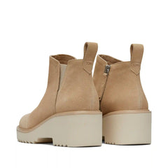 Maude Oatmeal Suede Wedge Boot