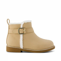 Light Caramel Nubuck w/ Faux Fur Mia Toddler Boot