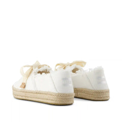 Carolina Lace-Up Espadrille White Beachside Woven